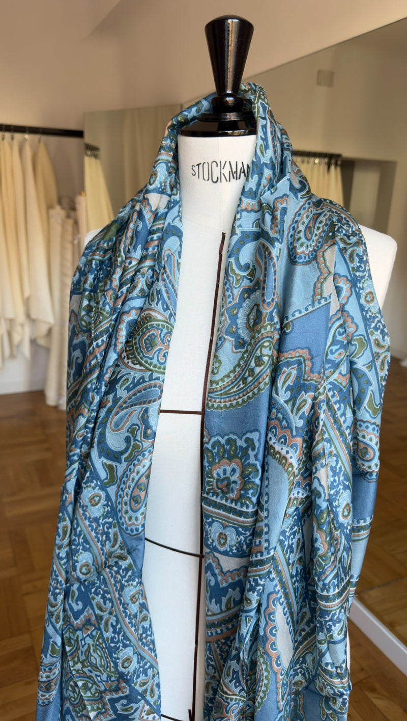 Pañuelo XL de seda y cashmere