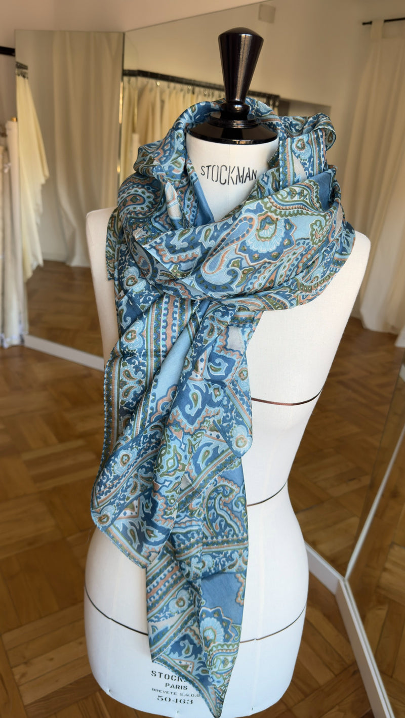 Pañuelo XL de seda y cashmere