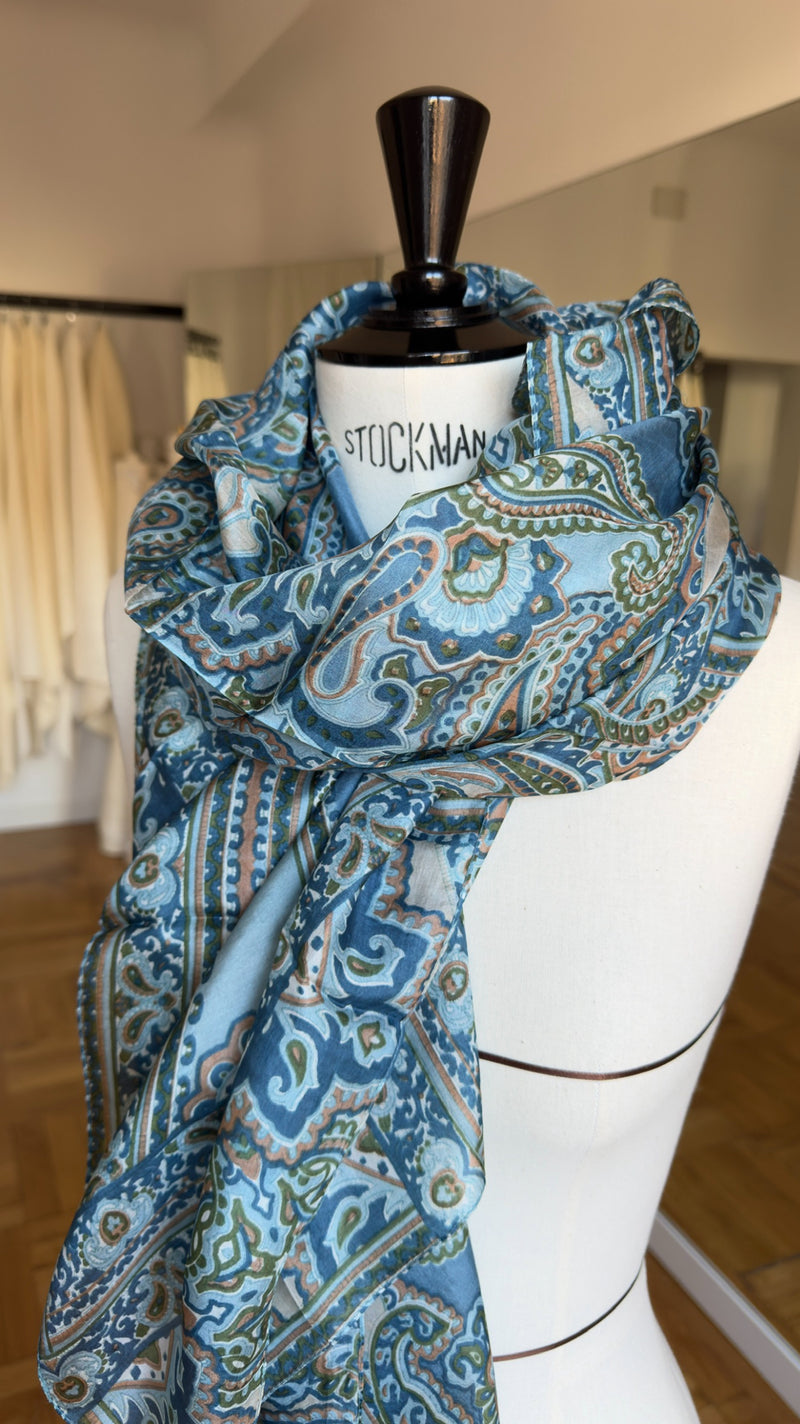 Pañuelo XL de seda y cashmere