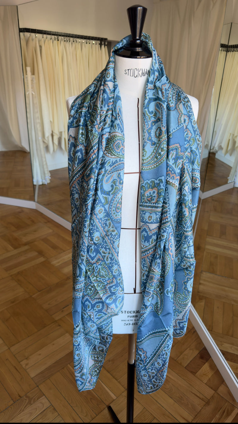 Pañuelo XL de seda y cashmere