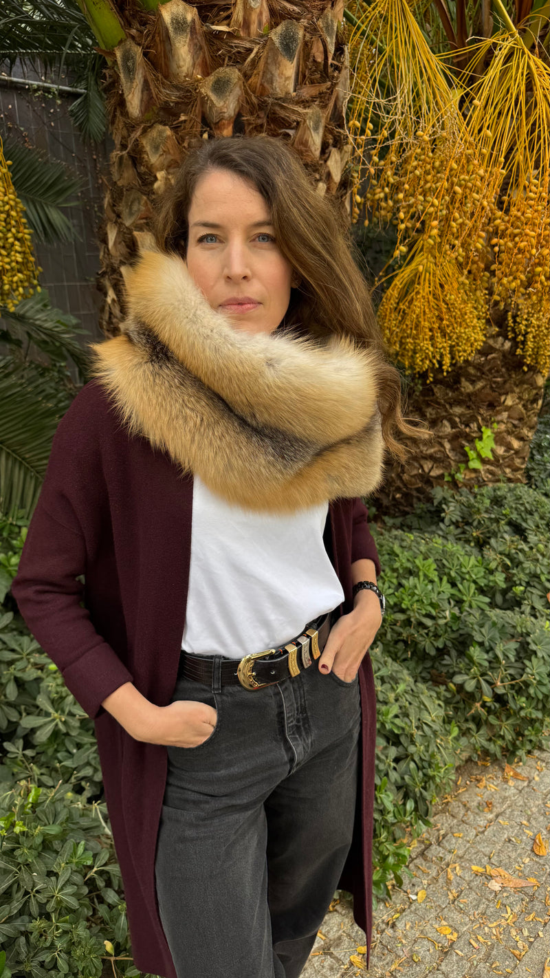 Cuello de zorro CARAMEL