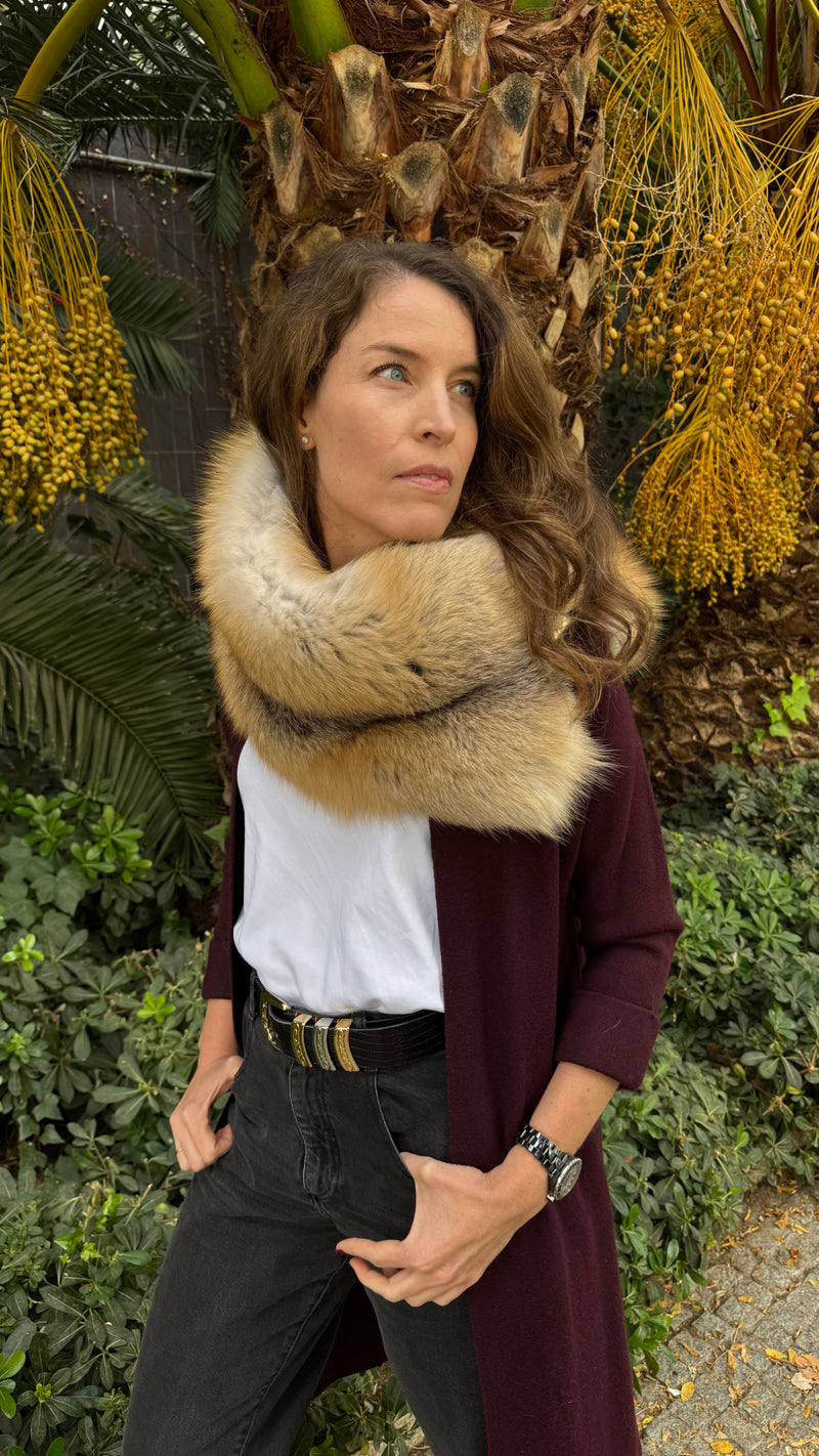 Cuello de zorro CARAMEL